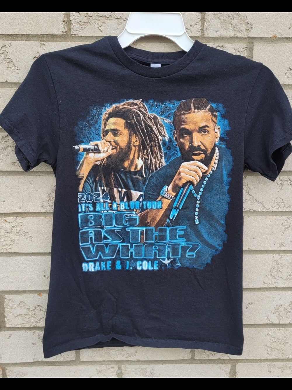 Drake & J. Cole It's All A Blur Tour 2024 Big As The What Gildan Tee Small